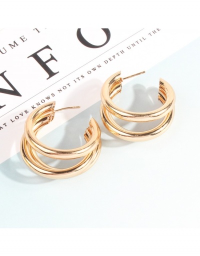 Replica  Cool Style Pure Color Metal Decor Earrings #799695 $6.38 USD for Wholesale