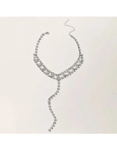 Replica  Fashion Simple Shiny Rhinestone Long Necklace For Women #799698 $14.93 USD for Wholesale