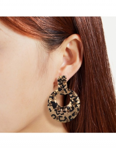  Simple Leopard Print Rhineston Women's Earrings #799705 $5.80 USD, Wholesale Fashion Earrings