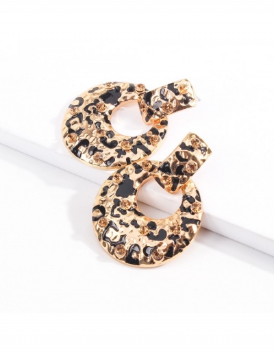 Replica  Simple Leopard Print Rhineston Women's Earrings #799705 $5.80 USD for Wholesale