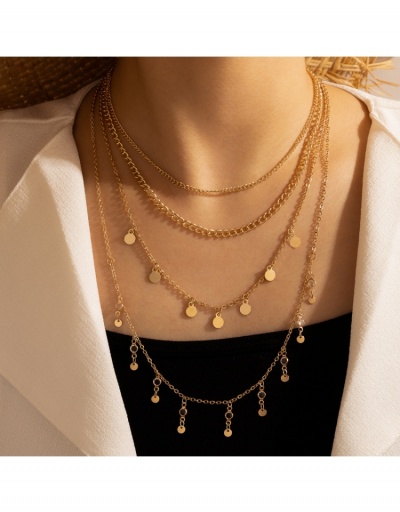 Alloy Sequined Tassel  Layered Necklaces #799709 $5.13 USD, Wholesale Fashion Necklaces