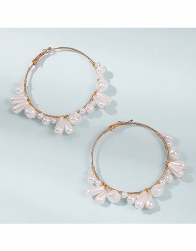 Replica  Fashion Faux Pearl Circle Earrings For Ladies #799712 $7.43 USD for Wholesale