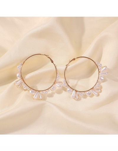 Replica  Fashion Faux Pearl Circle Earrings For Ladies #799712 $7.43 USD for Wholesale