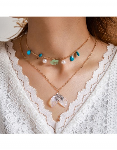 Beach Fishtail Pendant Necklace For Women #799713 $6.18 USD, Wholesale Fashion Necklaces