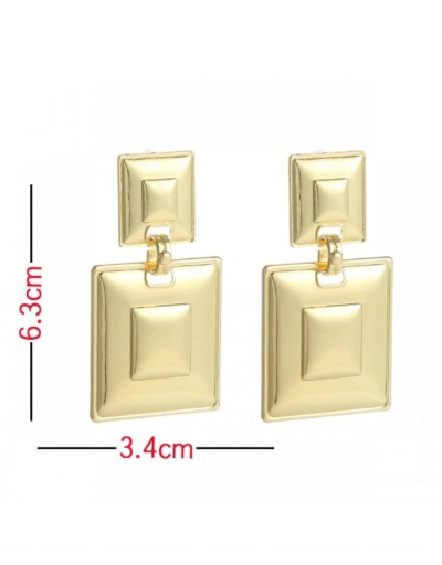 Replica  Metal Decor Geometric Pattern Pure Color Earrings #799714 $8.12 USD for Wholesale