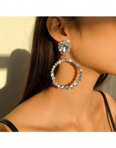  Exaggerated Fashion Rhinestone Earrings For Ladies #799716 $10.43 USD, Wholesale Fashion Earrings