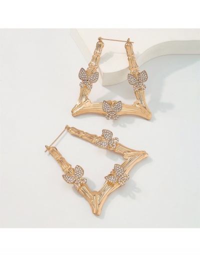 Replica Chic Exaggerated Butterfly Rhinestone Earrings #799718 $9.10 USD for Wholesale