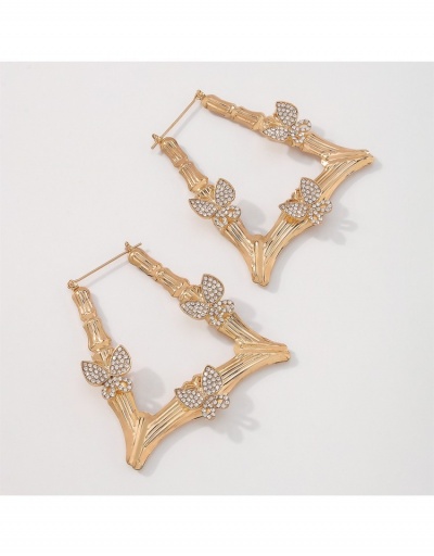 Replica Chic Exaggerated Butterfly Rhinestone Earrings #799718 $9.10 USD for Wholesale