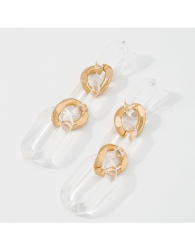 Replica  Exaggerated Metal Decor Acrylic Chain Earrings #799720 $6.10 USD for Wholesale