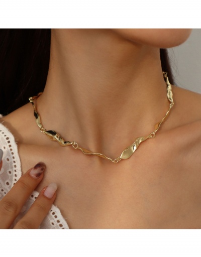 Replica  Personalized Geometric Irregular Street Simple Necklace #799722 $7.72 USD for Wholesale