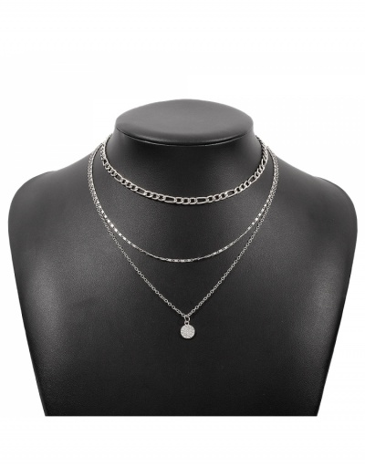 Replica Geometric Hollow Out Pendant Layered Necklace #799724 $7.98 USD for Wholesale