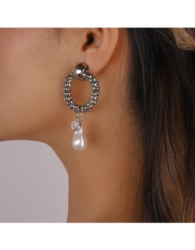 Replica  Simple Retro Rhinestone Faux Pearl Earrings #799726 $7.83 USD for Wholesale