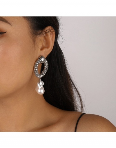 Replica  Simple Retro Rhinestone Faux Pearl Earrings #799726 $7.83 USD for Wholesale