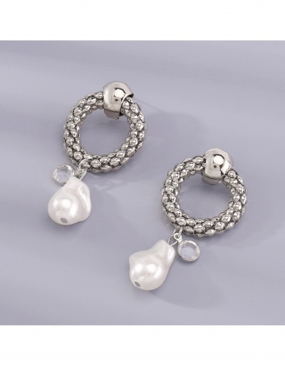 Replica  Simple Retro Rhinestone Faux Pearl Earrings #799726 $7.83 USD for Wholesale