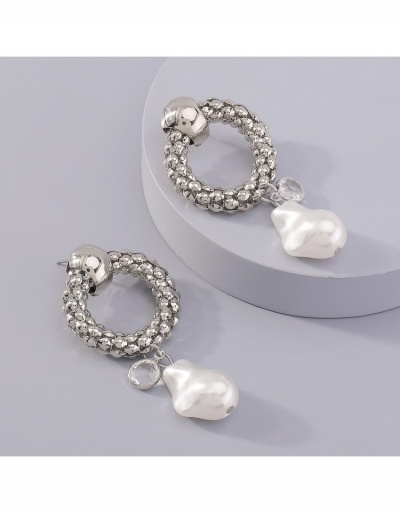 Replica  Simple Retro Rhinestone Faux Pearl Earrings #799726 $7.83 USD for Wholesale