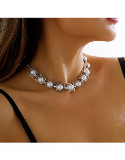  Fashion Faux Pearl  Geometric Ladies Necklace #799727 $8.37 USD, Wholesale Fashion Necklaces