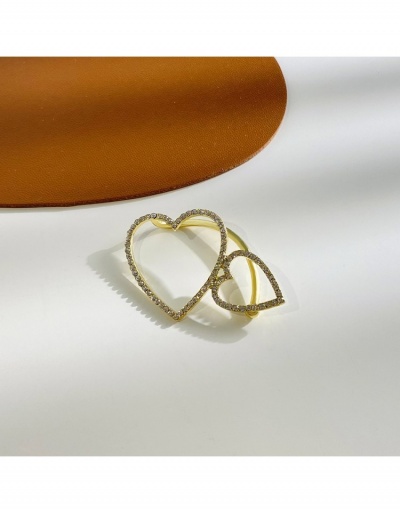 Replica Designer Chic Heart Rhinestone Hollow Out Ear Cuff Clip #799728 $5.80 USD for Wholesale