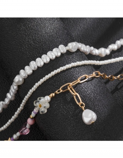 Replica  Fashion Acrylic Pearl Flower Necklace #799729 $9.44 USD for Wholesale