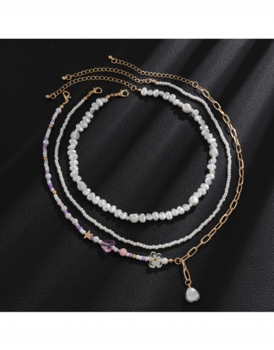 Replica  Fashion Acrylic Pearl Flower Necklace #799729 $9.44 USD for Wholesale