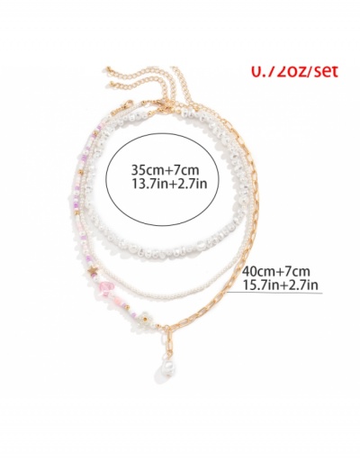 Replica  Fashion Acrylic Pearl Flower Necklace #799729 $9.44 USD for Wholesale