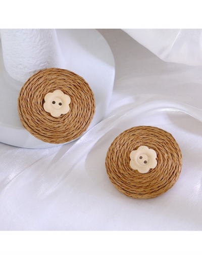  Fashion Weave Retro Bohemian Flower Earrings #799730 $7.88 USD, Wholesale Fashion Earrings