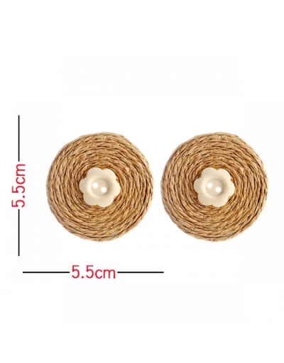 Replica  Fashion Weave Retro Bohemian Flower Earrings #799730 $7.88 USD for Wholesale