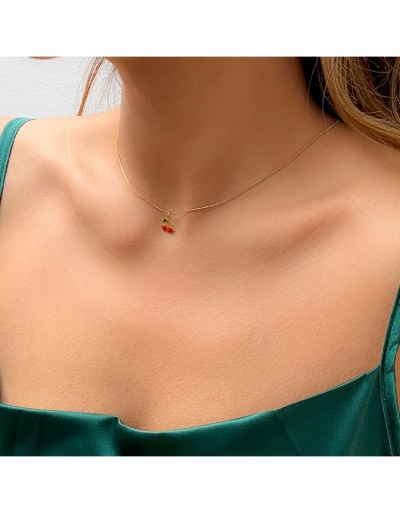 Replica  Fashion Casual Cherry Pendant Necklace #799733 $5.72 USD for Wholesale