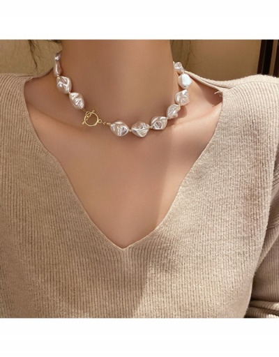 Replica  Irregular Faux Pearl Personalized Women Necklace #799736 $11.72 USD for Wholesale