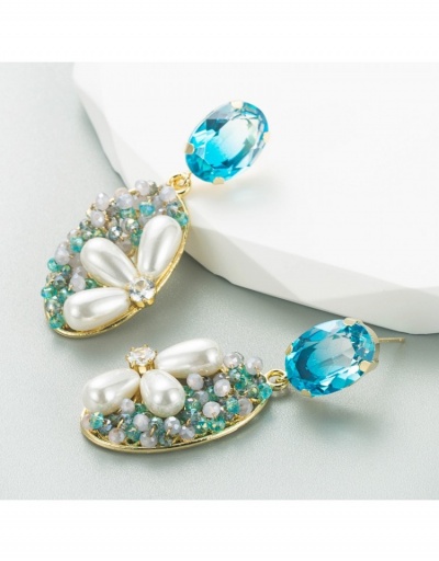 Replica Korean Style Faux Pearl  Rhinestone Ladies Pendant Earrings #799737 $17.35 USD for Wholesale