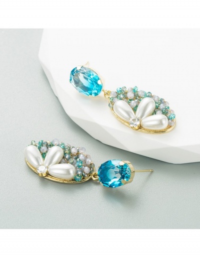 Replica Korean Style Faux Pearl  Rhinestone Ladies Pendant Earrings #799737 $17.35 USD for Wholesale