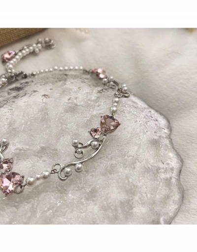 Replica Vintage Heart Faux Pearl Zircon Girls Necklace #799738 $9.00 USD for Wholesale