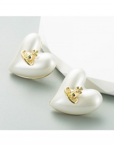 Replica Retro Style Heart Faux Pearl  Ladies Earrings #799739 $8.35 USD for Wholesale