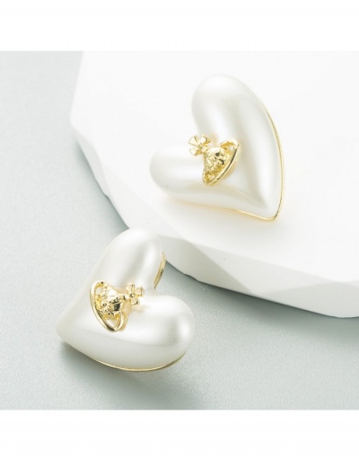 Replica Retro Style Heart Faux Pearl  Ladies Earrings #799739 $8.35 USD for Wholesale