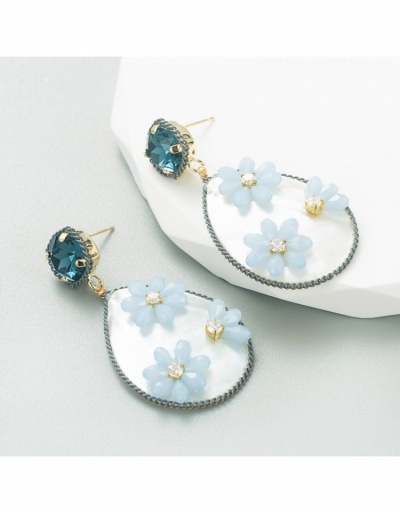 Designer  Flower  Rhinestone Pendant Earrings For Ladies #799741 $16.71 USD, Wholesale Fashion Earrings