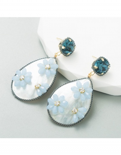 Replica Designer  Flower  Rhinestone Pendant Earrings For Ladies #799741 $16.71 USD for Wholesale