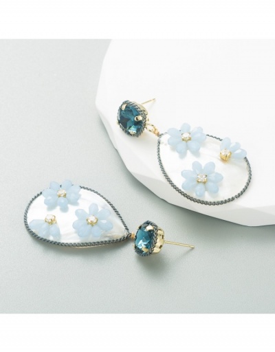 Replica Designer  Flower  Rhinestone Pendant Earrings For Ladies #799741 $16.71 USD for Wholesale