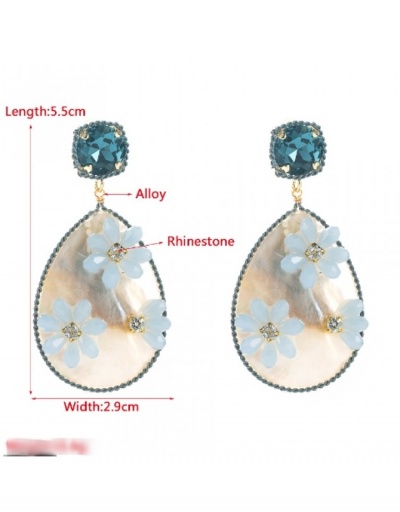 Replica Designer  Flower  Rhinestone Pendant Earrings For Ladies #799741 $16.71 USD for Wholesale