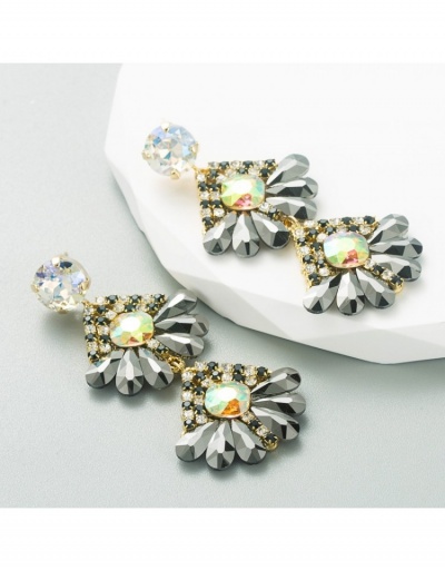 Replica  Exaggerated New Flower Rhinestone Ladies  Pendant Earrings #799743 $18.98 USD for Wholesale