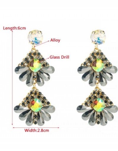 Replica  Exaggerated New Flower Rhinestone Ladies  Pendant Earrings #799743 $18.98 USD for Wholesale