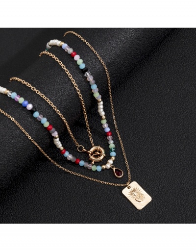 Replica Retro Style Faux Pearl Pendant Necklace Sets #799744 $8.14 USD for Wholesale