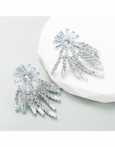  Fashion Solid Alloy Inlaid Tassel Earrings #799745 $11.99 USD, Wholesale Fashion Earrings