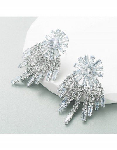 Replica  Fashion Solid Alloy Inlaid Tassel Earrings #799745 $11.99 USD for Wholesale