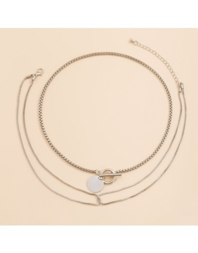 Replica  French Retro Geometric Simple Necklace #799746 $6.83 USD for Wholesale