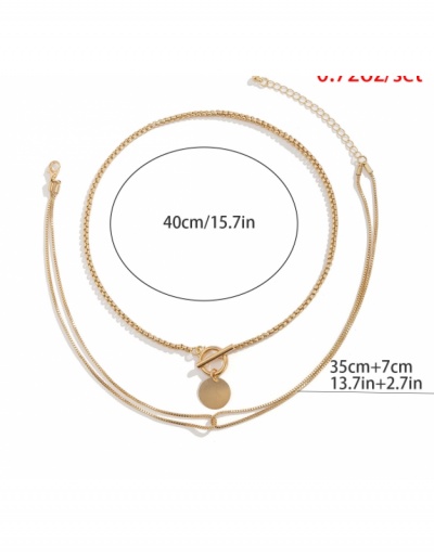 Replica  French Retro Geometric Simple Necklace #799746 $6.83 USD for Wholesale