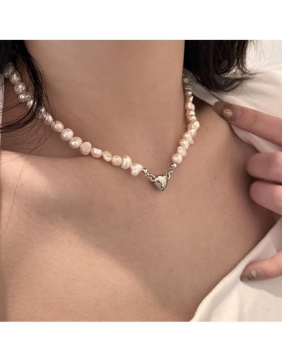 Replica  French Heart Faux Pearl Necklace #799751 $11.90 USD for Wholesale