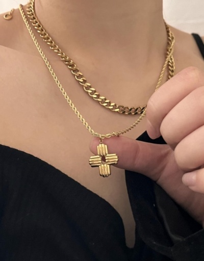  Women's  Solid Detachable  Pendant Clavicle Chain #799754 $13.20 USD, Wholesale Fashion Necklaces