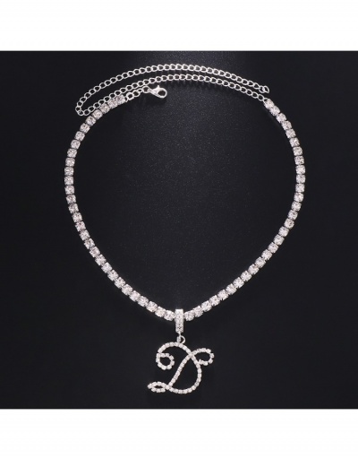 Replica Fashion Rhinestone Letter Women's Necklace #799756 $12.69 USD for Wholesale