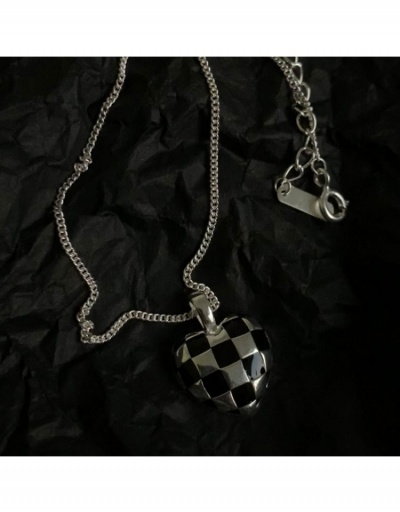  Fashion Heart Plaid Women's Necklace #799759 $5.94 USD, Wholesale Fashion Necklaces