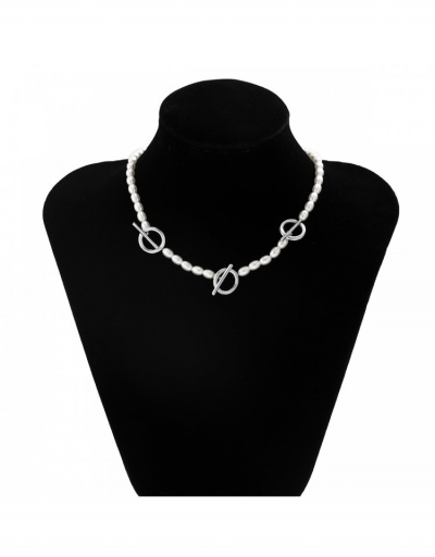 Replica Retro Versatile Faux Pearl Ladies Necklaces #799774 $6.10 USD for Wholesale