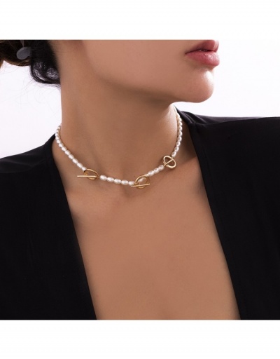 Replica Retro Versatile Faux Pearl Ladies Necklaces #799774 $6.10 USD for Wholesale